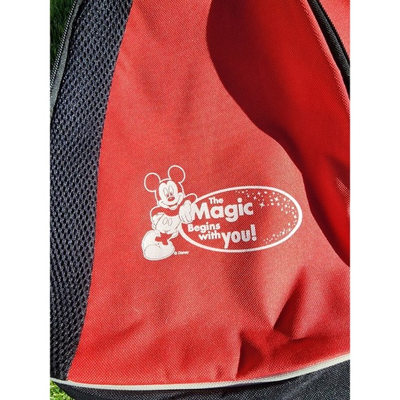 Walt Disney Mickey Mouse 'The Magic Begins With You' Vtg Cross Body Backpack - Picture 2 of 13